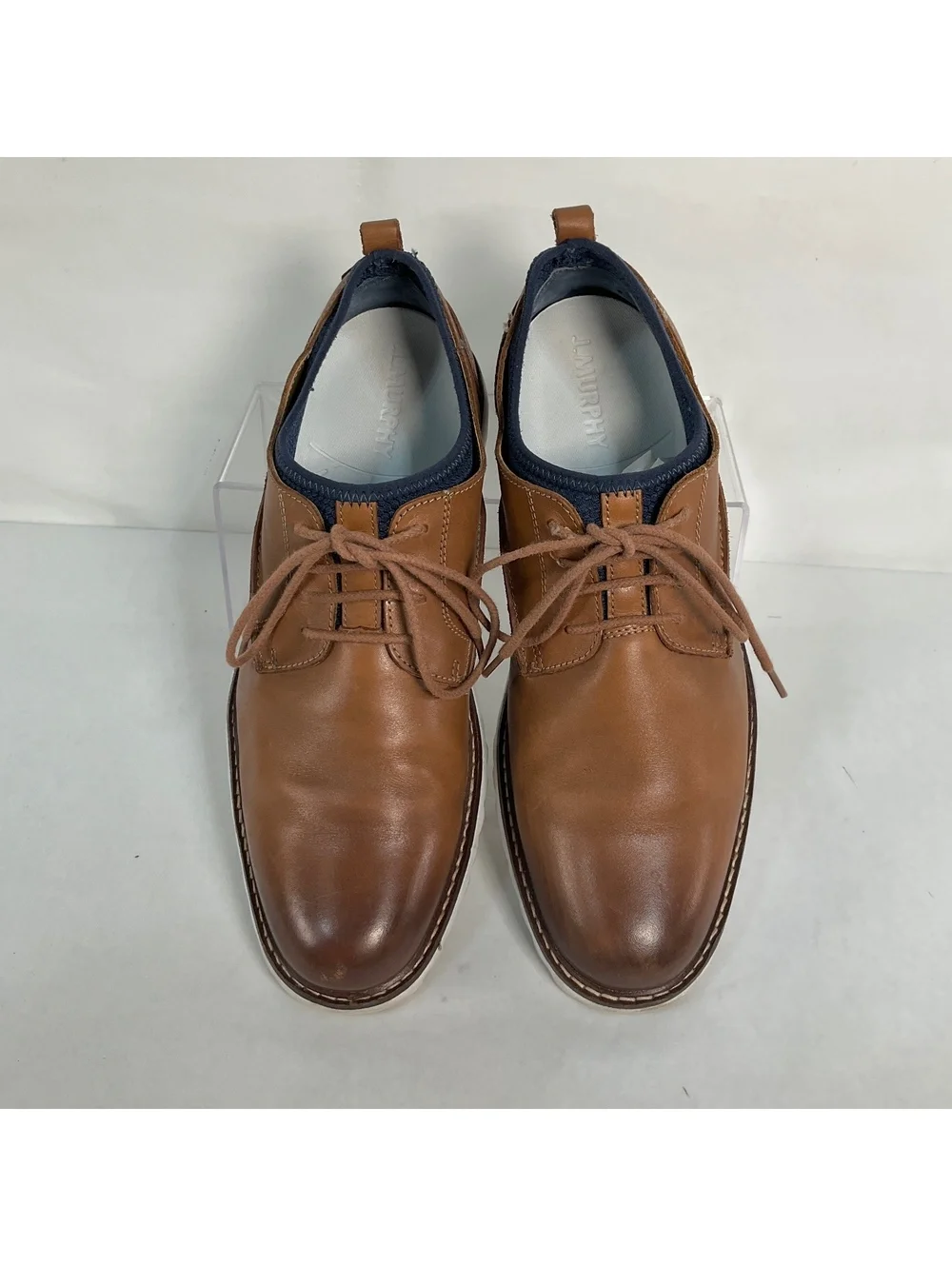 J.Murphy Men's Brown Leather Casual Shoes Size 9.5M Johnston Murphy Sport